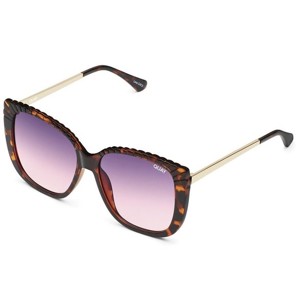 Quay Ever After Etched Sunglasses-Tort/SmokePink - Picture 2 of 3